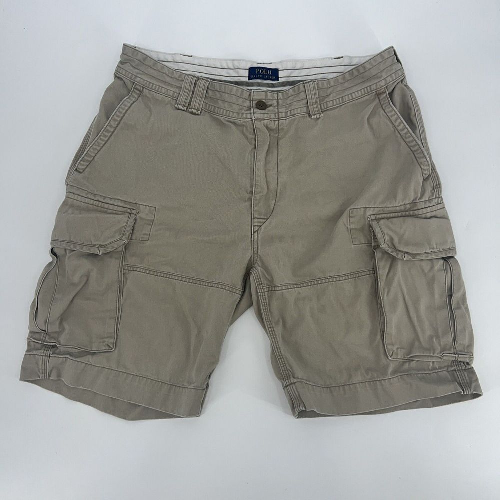 Polo Ralph Lauren Shorts Men 40T Adult Khaki Cargo Tan Beige Casual Outdoors
